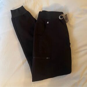 Figs Zamora Black Technical Jogger Scrub Pants